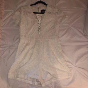 White lace romper